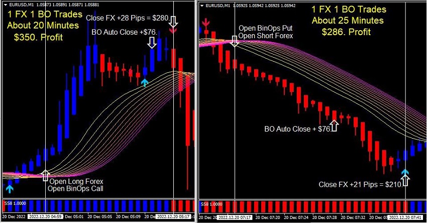 Forex and Binary Option Trade Chart